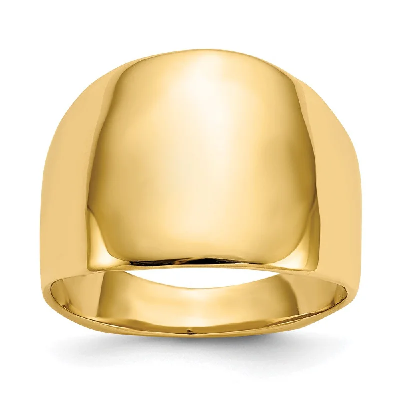 Chunky Fashion Rings in Copper with Geometric Patterns for a Bold Accessory10k Yellow Gold Polished Dome Ring