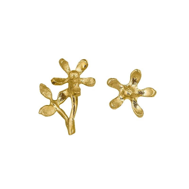 Kids' Plastic Animal - Shaped Stud Earrings in Bright Colors for a Fun and Safe AccessoryAlex Monroe Gold Asymmetric Growing Flower Stud Earrings