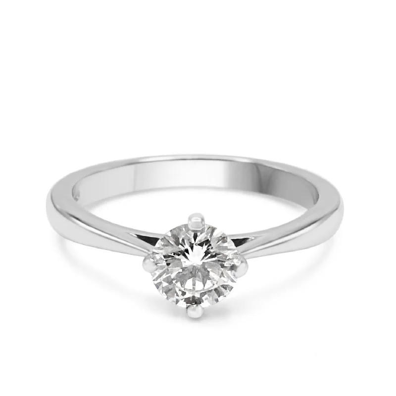 Cushion - Cut Women's Diamond Rings in Platinum with a Soft and Romantic AppearanceGIA Certificated Solitaire Brilliant Cut Diamond Ring- Platinum