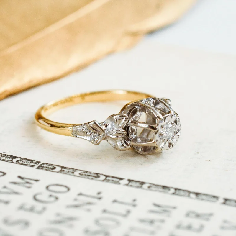 Floral - Patterned Women's Rings in 18K Yellow Gold for a Feminine LookAn Especially Fancy Vintage Diamond Engagement Ring