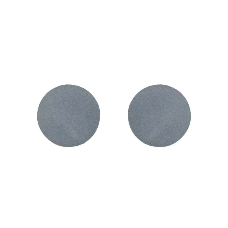 Matte - Finish Titanium Hexagon Stud Earrings for a Sleek and Contemporary StyleSilver and Grey Earrings