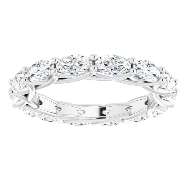 Women's Diamond Rings with Sapphire Accents in Blue for a Colorful and Sophisticated Touch2.94 ct. Oval Diamond Trellis Eternity Band