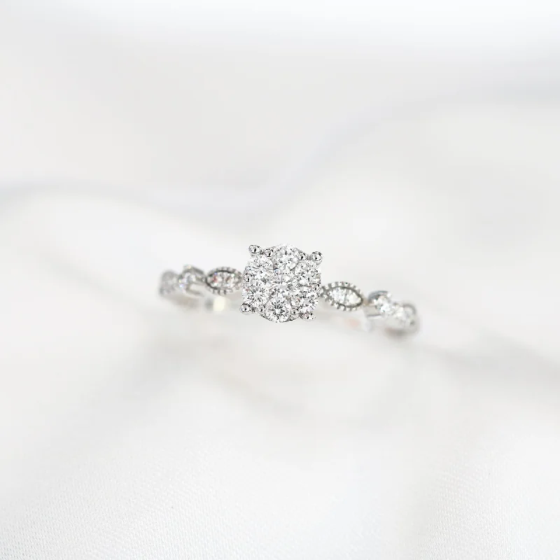 Cushion - Cut Women's Diamond Rings in Platinum with a Soft and Romantic AppearanceGeneve