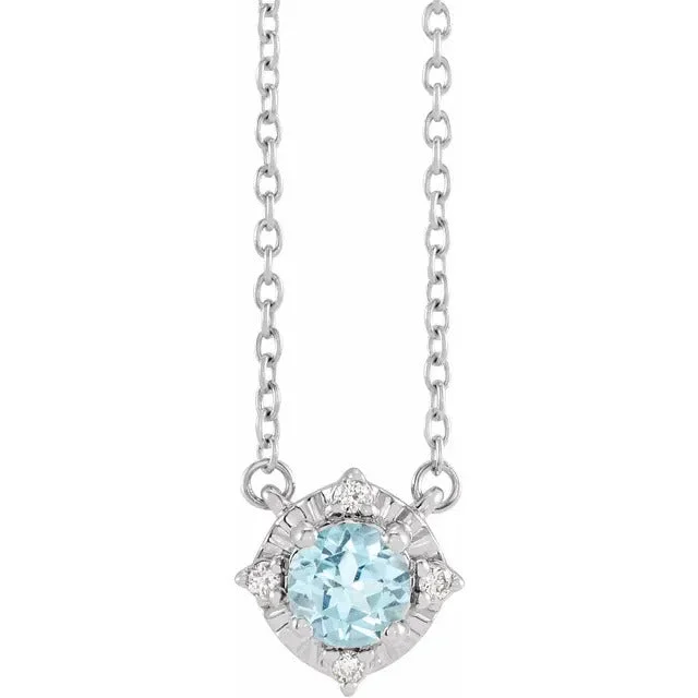 Pear - shaped diamond engagement ring with side baguette diamonds in 18K goldSky Blue Topaz Necklace with Diamond Halo