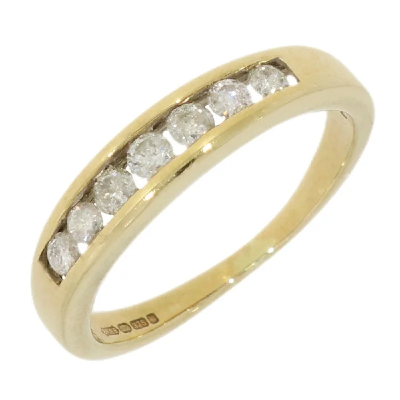 Cushion - Cut Women's Diamond Rings in Platinum with a Soft and Romantic AppearancePre Owned 9ct Yellow Gold 0.33cts Diamond Half Eternity Ring