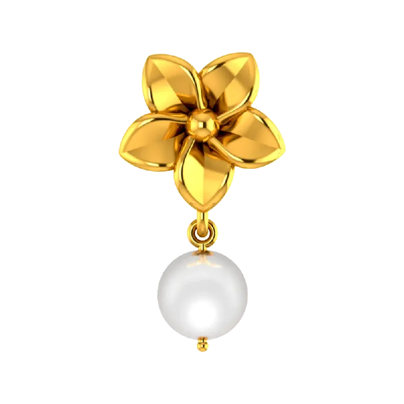 Women's Solitaire Diamond Rings with Round - Cut Diamonds and Platinum Settings for an Elegant Engagement14k Dainty Floral Gold Pendant With A Pearl