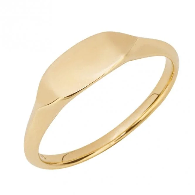 Chunky Fashion Rings in Copper with Geometric Patterns for a Bold AccessoryNavette Yellow Gold Signet Ring GR600