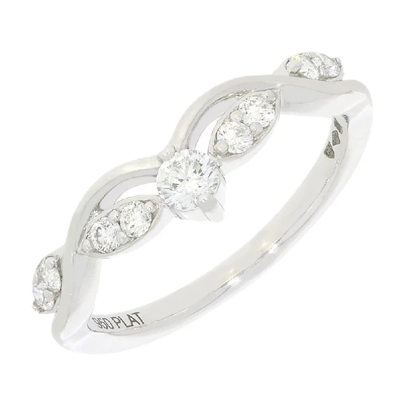 Three - Stone Women's Diamond Rings Symbolizing Past, Present, and Future with Emerald - Cut DiamondsPlatinum Diamond Set Wishbone Ring 0.33cts