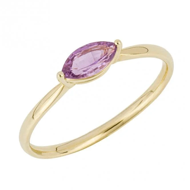 LED - Lit Fashion Rings in Plastic with Color - Changing Effects for a Futuristic LookNavette Cut Purple Sapphire 9ct Yellow Gold Ring GR623M