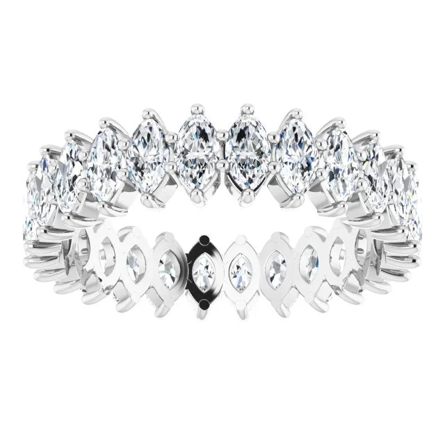 Cathedral - Style Women's Diamond Rings with a Raised Center Setting and Elaborate Metalwork3.12 ct. Marquise Diamond Eternity Band