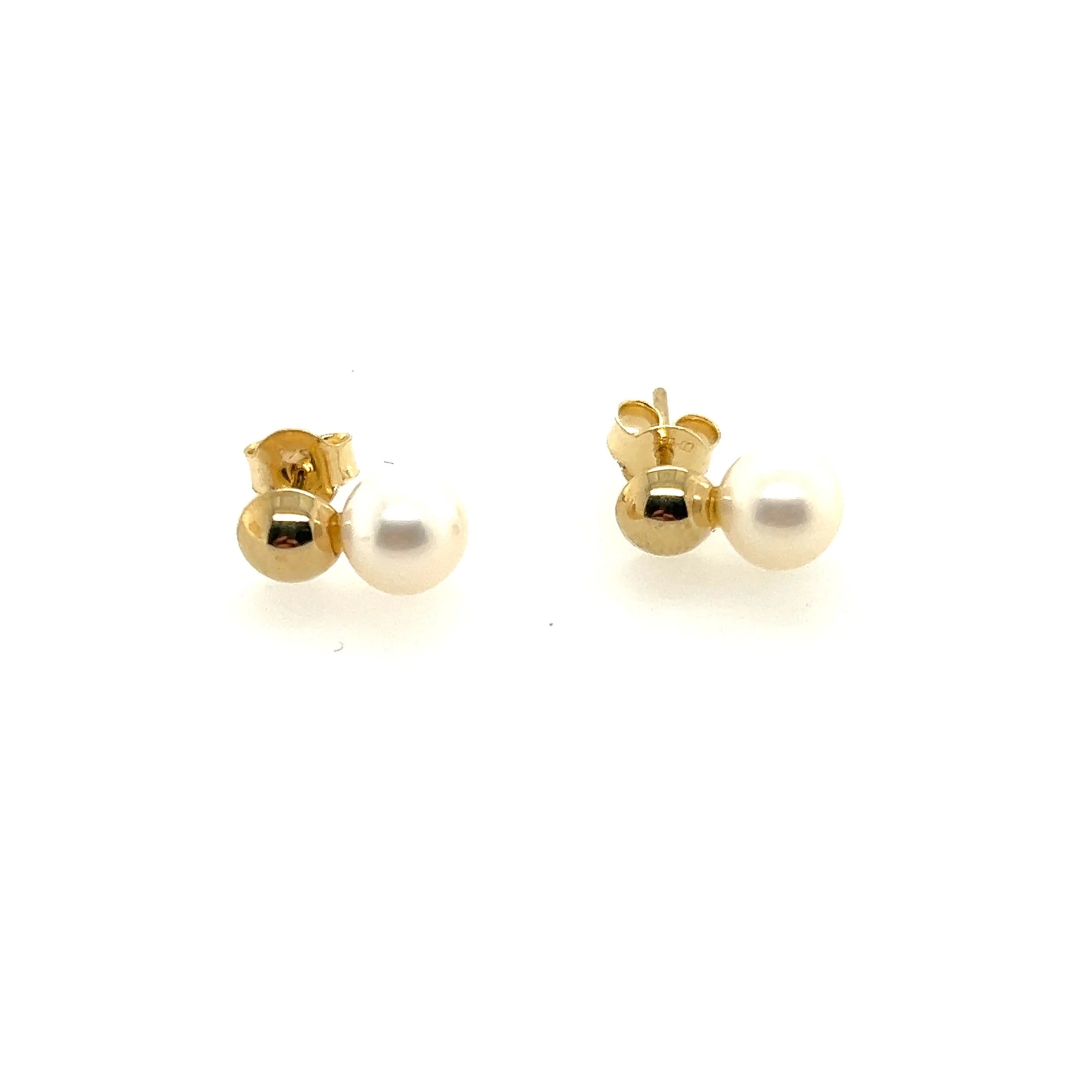 Hypoallergenic Sterling Silver Star - Studded Stud Earrings for Sensitive Ears9ct Gold Bobble Pearl Stud Earrings