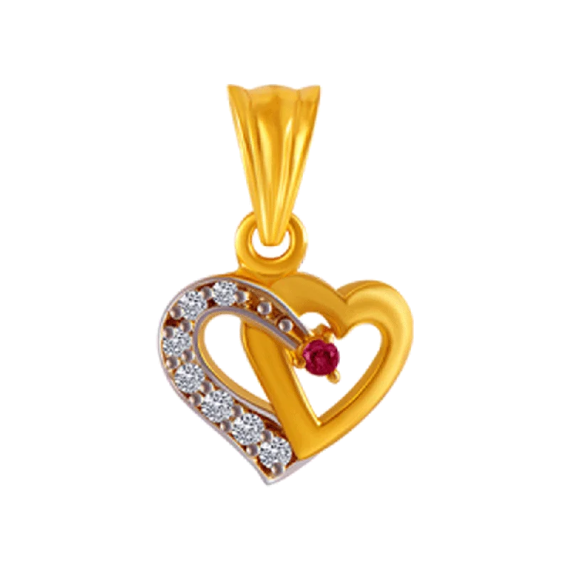 Cluster - Style Women's Diamond Rings with Multiple Small Diamonds Arranged in a Stunning Pattern14KT (585) Yellow Gold And American Diamond Pendant For Women