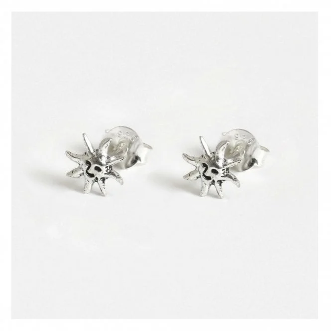 Glow - in - the - Dark Star Stud Earrings for a Mysterious and Night - Time - Friendly AccessorySterling Silver Smiley Sunflower Stud Earrings