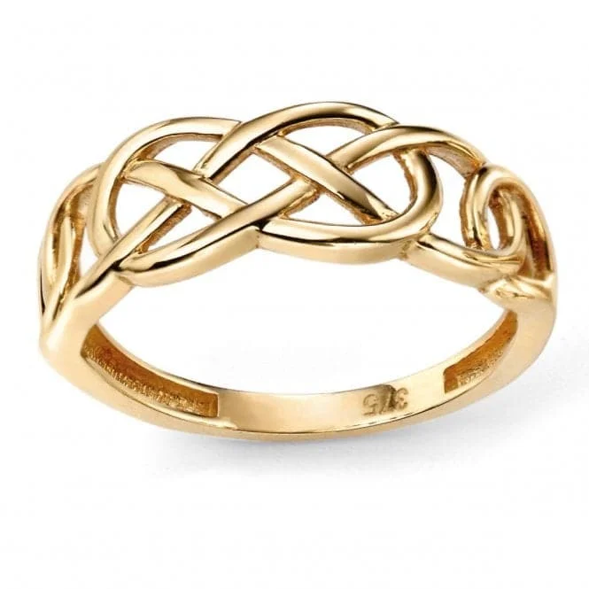 Open - Band Fashion Rings in Sterling Silver with Gemstone InlaysElements 9ct Yellow Gold Plain Celtic Pattern Ring GR499