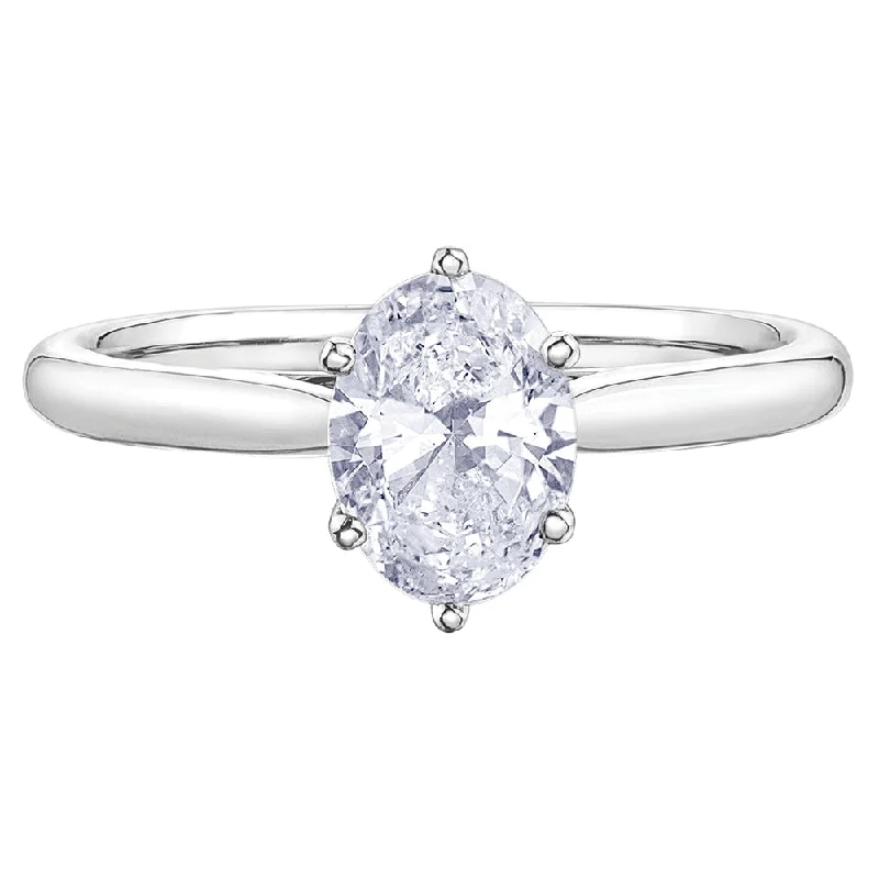 Princess - Cut Women's Diamond Rings in White Gold with a High - Clarity Diamond for a Modern LookOval Canadian Diamond Solitaire Engagement Ring