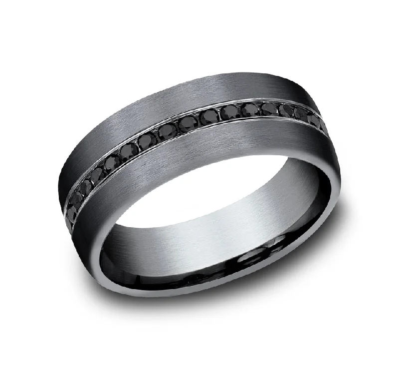 Men's Sapphire Engagement Rings in 18K White Gold with Pave Diamond AccentsTHE EDISON