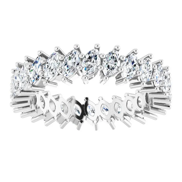 Princess - Cut Women's Diamond Rings in White Gold with a High - Clarity Diamond for a Modern Look3.12 ct. Marquise Diamond Eternity Band