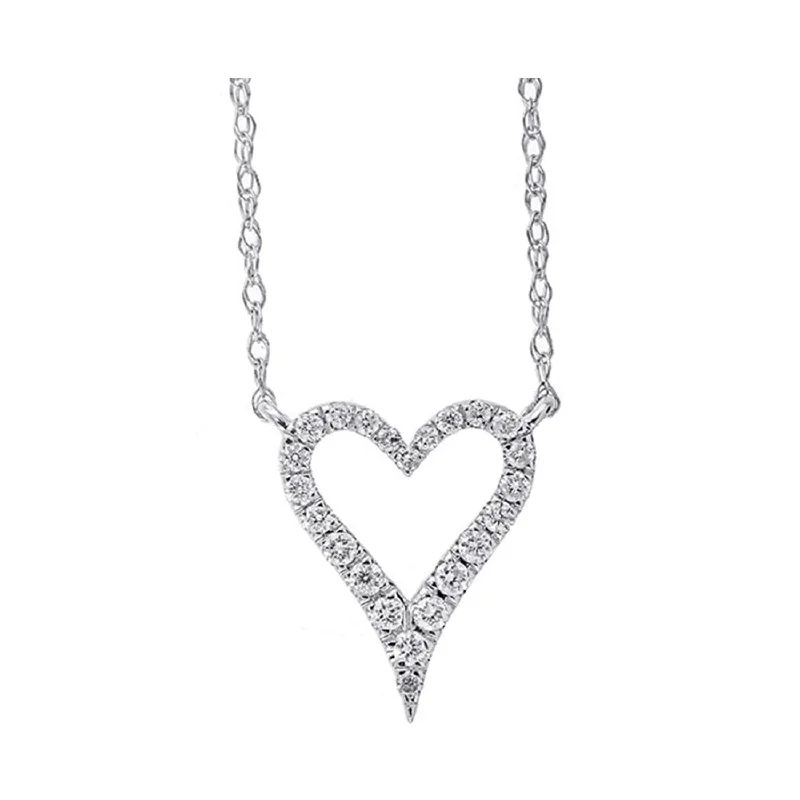 Radiant - cut diamond engagement ring with a bezel - set center stone in 18K yellow goldCharming Heart Diamond Pendant Necklace in White Gold, 0.10 cttw