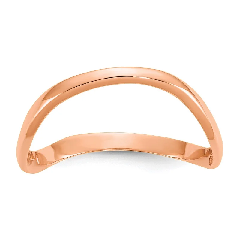 Magnetic Fashion Rings in Stainless Steel with a Modern, Interlocking Design10K Rose Gold Wave Fashion Thumb Ring