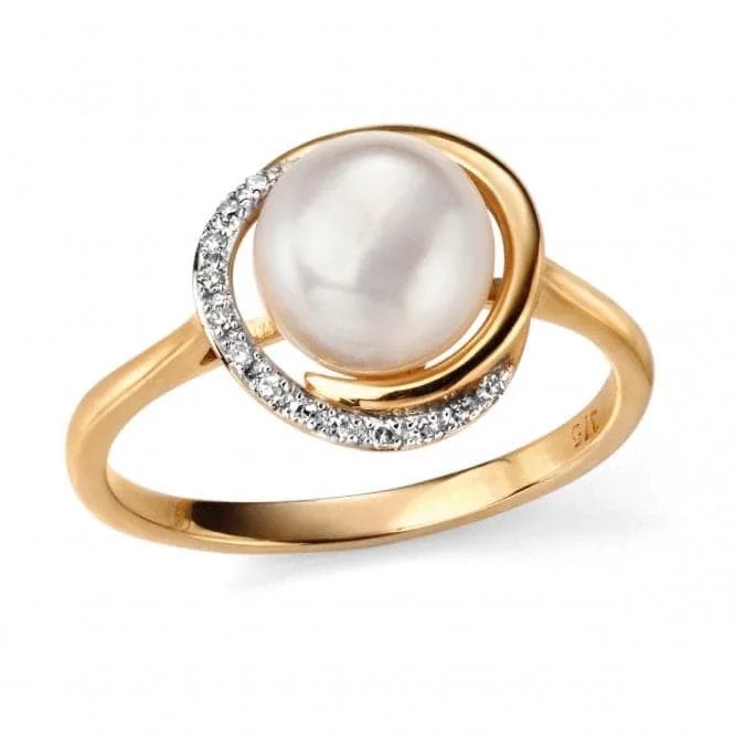 Chunky Fashion Rings in Copper with Geometric Patterns for a Bold AccessoryElements 9ct Yellow Gold Button Pearl And Diamond Ring GR503W