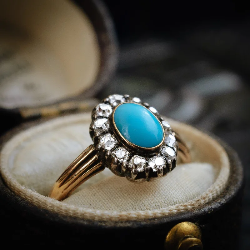 Silicone Women's Rings for a Comfortable and Durable OptionEnchanting and Rare Early Victorian Turquoise and Diamond Ring