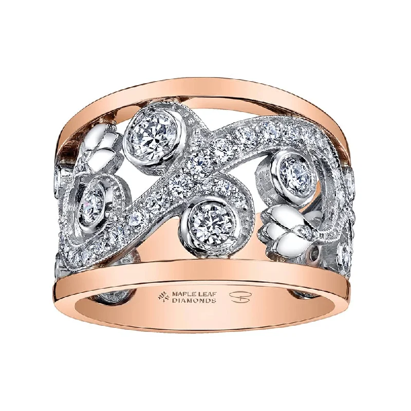 Princess - Cut Women's Diamond Rings in White Gold with a High - Clarity Diamond for a Modern LookEnchanted Garden Canadian Diamond Floral Ring