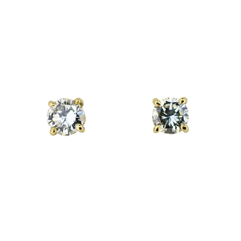 Adjustable - Back Crystal Stud Earrings in Clear for a Sparkling and Versatile Piece18ct Gold and Yellow Diamond Earrings