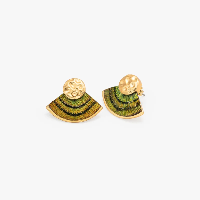 Two - Tone Gold and Silver Plated Clover Stud Earrings for a Lucky and Stylish SymbolBrooks Stud Earring