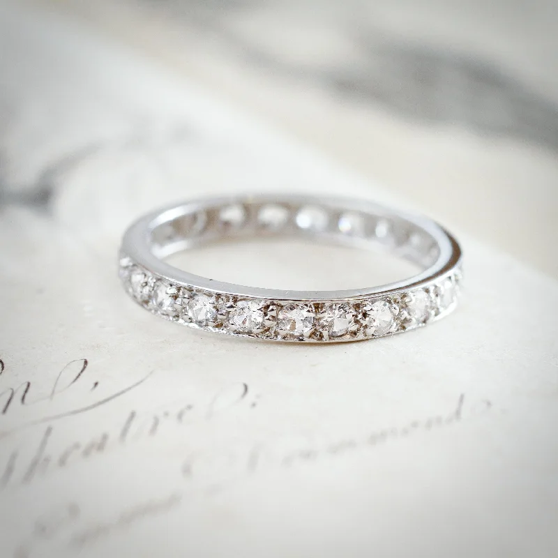 Women's Infinity Symbol Rings in Rose Gold for a Romantic TouchVintage Size 'R' White Gold & Paste Full Eternity Ring