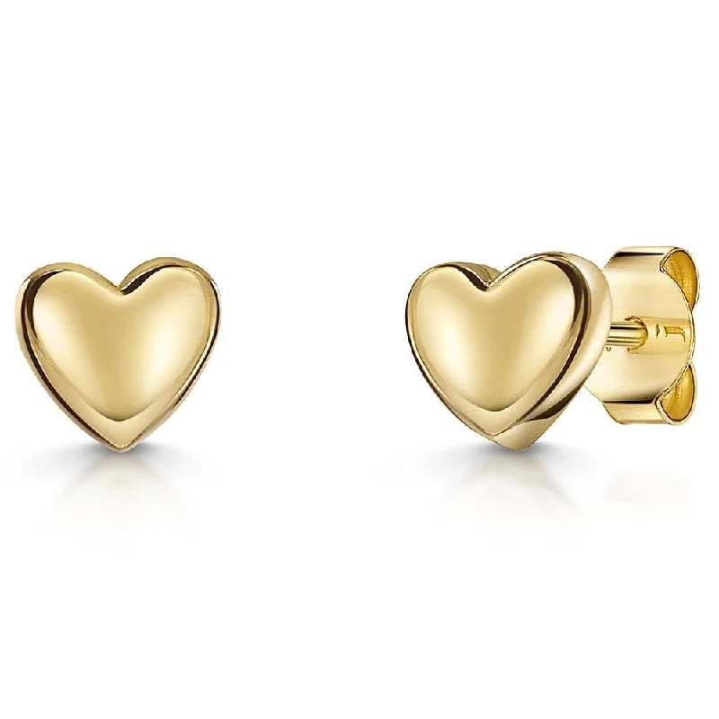 Kids' Plastic Animal - Shaped Stud Earrings in Bright Colors for a Fun and Safe AccessoryJools Gold Chunky Heart Stud Earrings