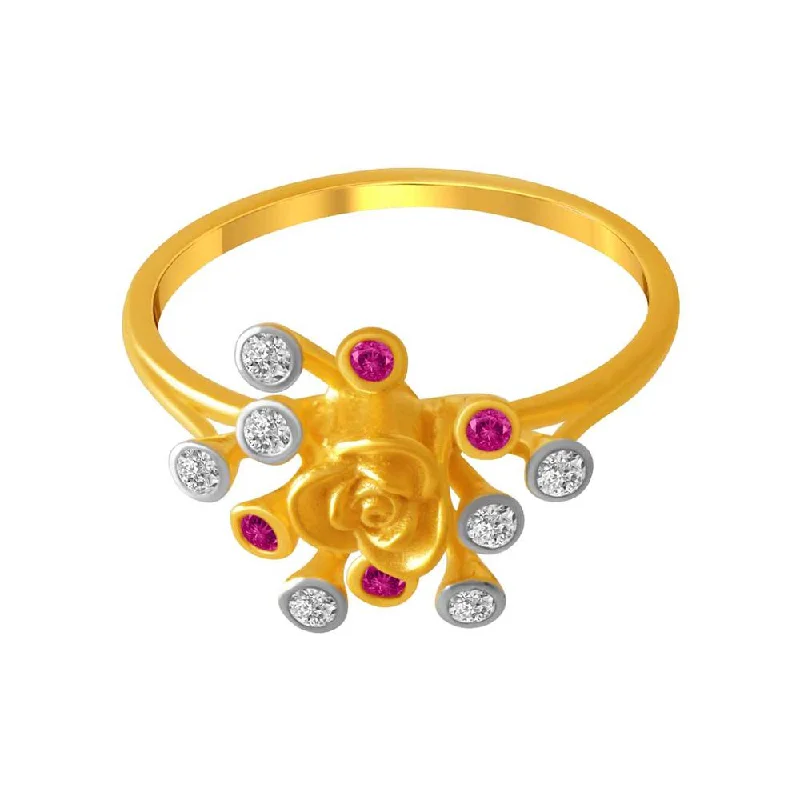 Art Deco - Inspired Women's Diamond Rings with Geometric Designs and Baguette - Cut Diamonds14k Gold Flower  Bouquet Ring