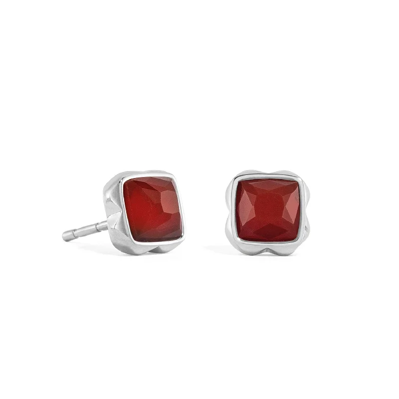 Glow - in - the - Dark Star Stud Earrings for a Mysterious and Night - Time - Friendly AccessoryCoeur De Lion January Birthstone Red Agate Stud Earrings