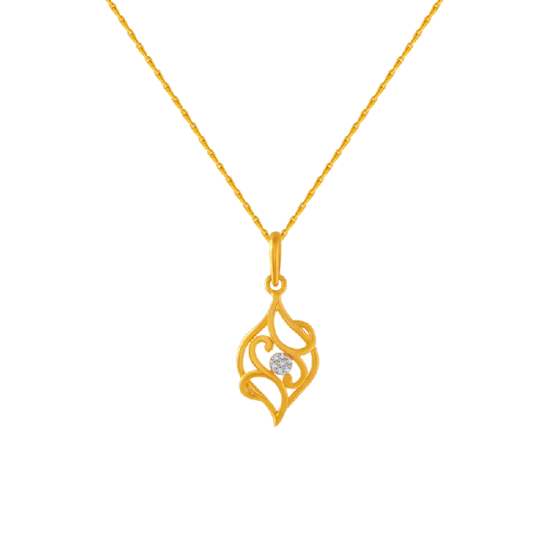 Art Deco - Inspired Women's Diamond Rings with Geometric Designs and Baguette - Cut Diamonds14KT (585) Yellow Gold And American Diamond Pendant For Women