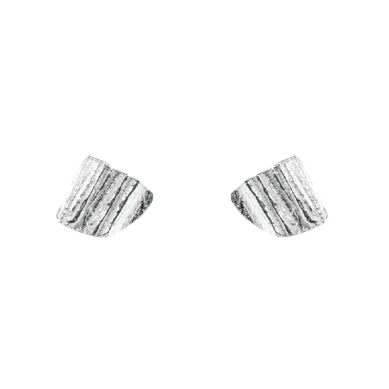 Rose Gold - Tone Geometric - Patterned Stud Earrings for a Modern and Trendy LookSilver Triangle Stud Earrings