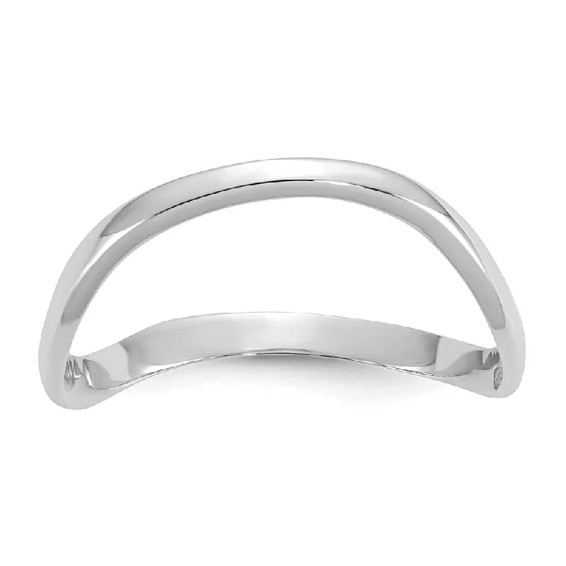 Fashion Rings with Initial Charms in Silver - Plated Metal for a Custom Accessory10K White Gold Polished Wave Fashion Thumb Ring