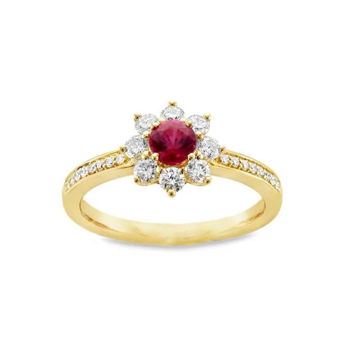 Vintage - Reproduction Fashion Rings in Bronze with Cameo - Style MedallionsLe Vian Ring featuring Passion Ruby with Vanilla Diamonds in 14K Honey Gold