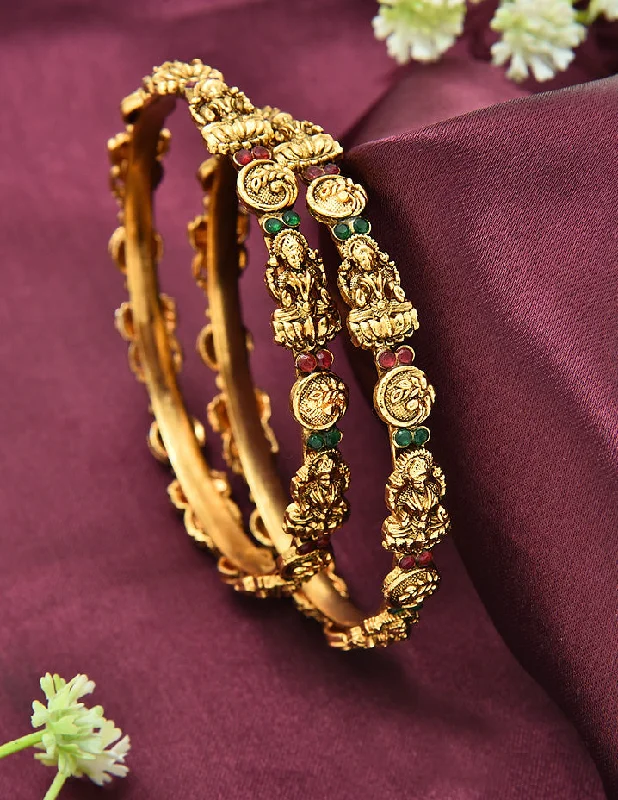 Leather - Wrapped Bangles with Studded Details for a Rock - Chic VibeDesigner Lakshmi Devi Matt Stone Bangles ZBGL11170