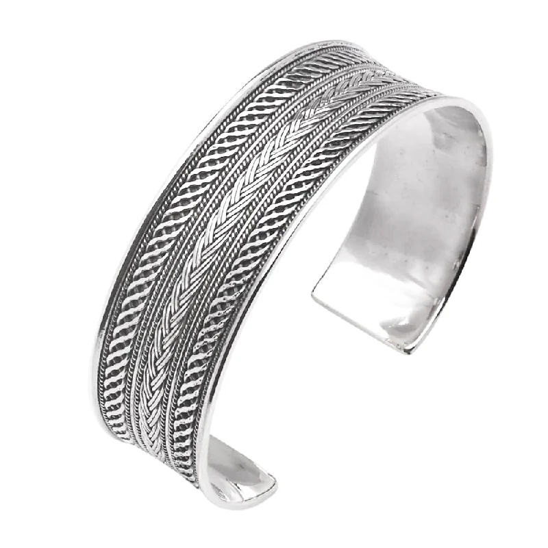 Plus Size Women's Wide Bangle Bracelets in Matte Finish for a Statement PieceWomen's Mens Chunky Celtic Cuff Bangle 925 Sterling Silver