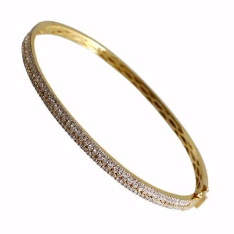 Children's Bangle Bracelets with Animal - Shaped Charms for a Cute Accessory18K Yellow Gold Diamond Bangle