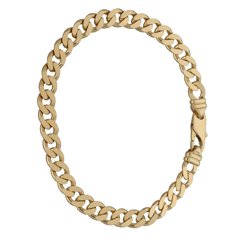 Bangle Sets with Mix - and - Match Patterns for a Versatile Accessory9ct Gold Curb Bracelet