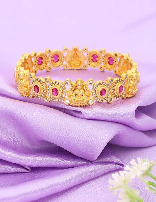 Enamel - Coated Bangles in Vibrant Rainbow Colors for a Playful StyleMatt Lakshmi Devi Ruby Bangles ZBGL10977