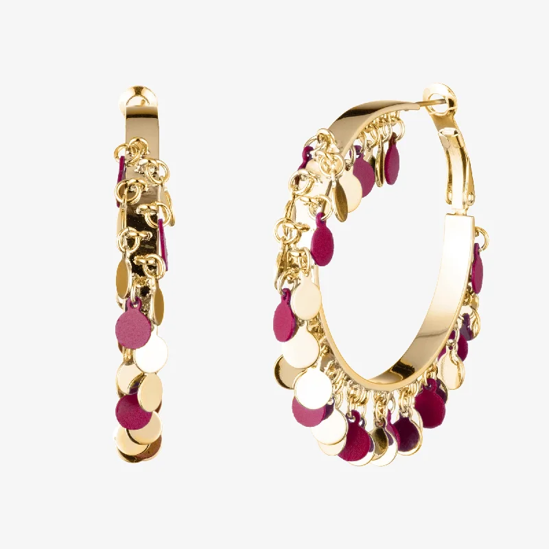 Statement hoop earringsPAILLETTE TAMBOURINE HOOPS