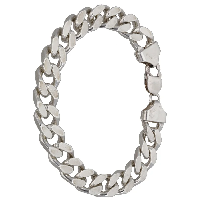 Bangle Bracelets with Adjustable Screw - Closures for a Secure FitSterling Silver Curb Bracelet