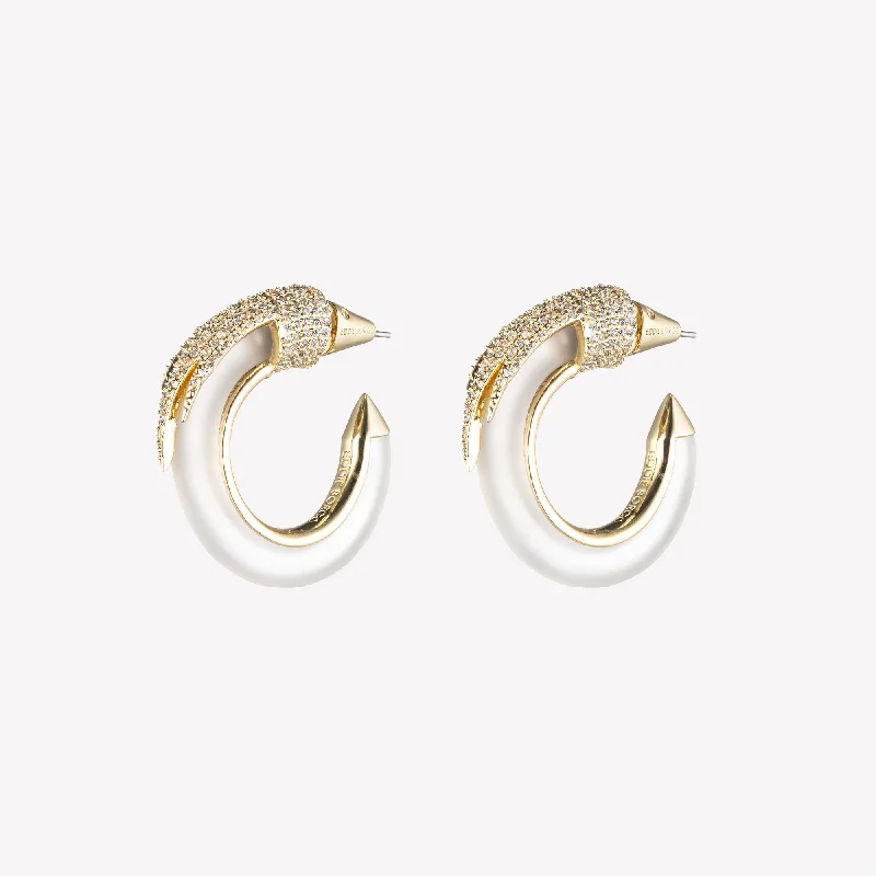 Minimalist hoop earringsPLUME HOOP EARRINGS