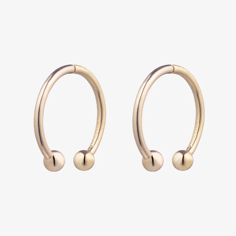 Small hoop earringsBARBELL HOOP EARRINGS