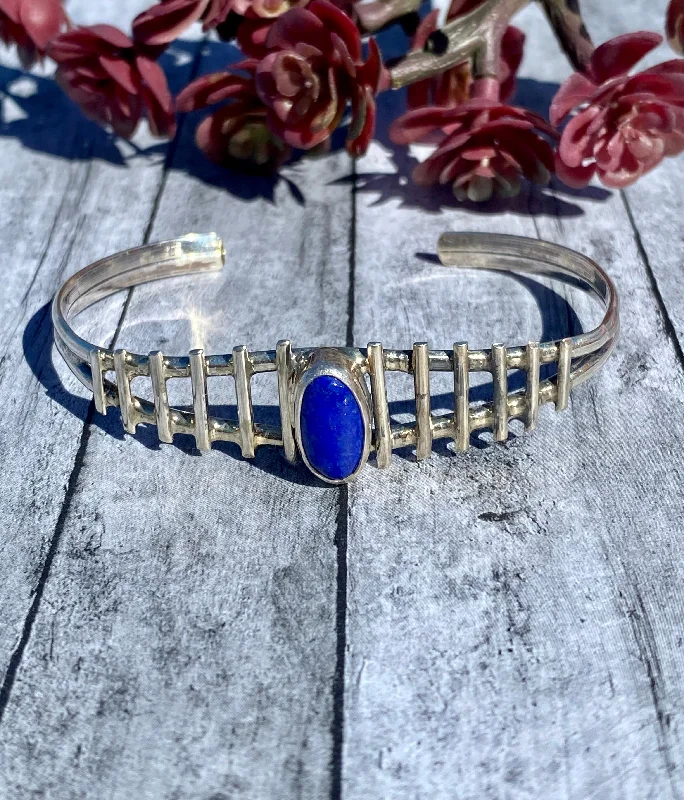 Women's Beaded Cuff Bracelets in Bohemian Style with Multiple Colors for a Summer LookNavajo Made Lapis & Sterling Silver Cuff Bracelet