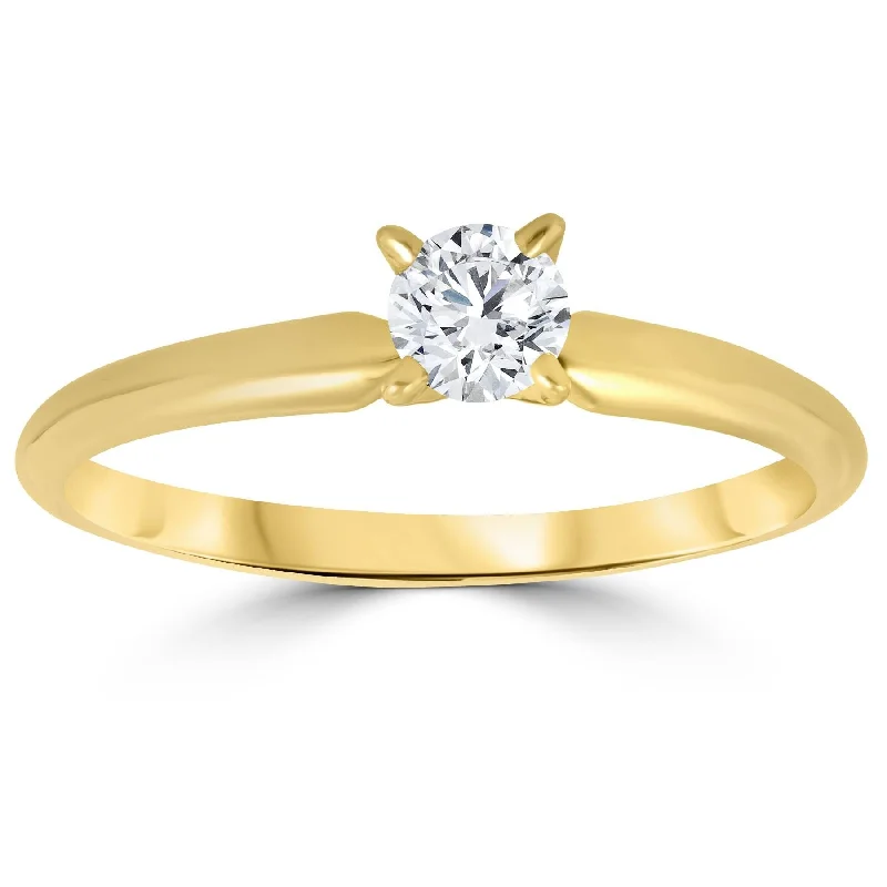 Two - Tone Gold and Silver Wedding Bands with a Twist Design for a Contemporary and Eye - Catching Style1/3ct Round Diamond Solitaire Engagement Ring Yellow Gold