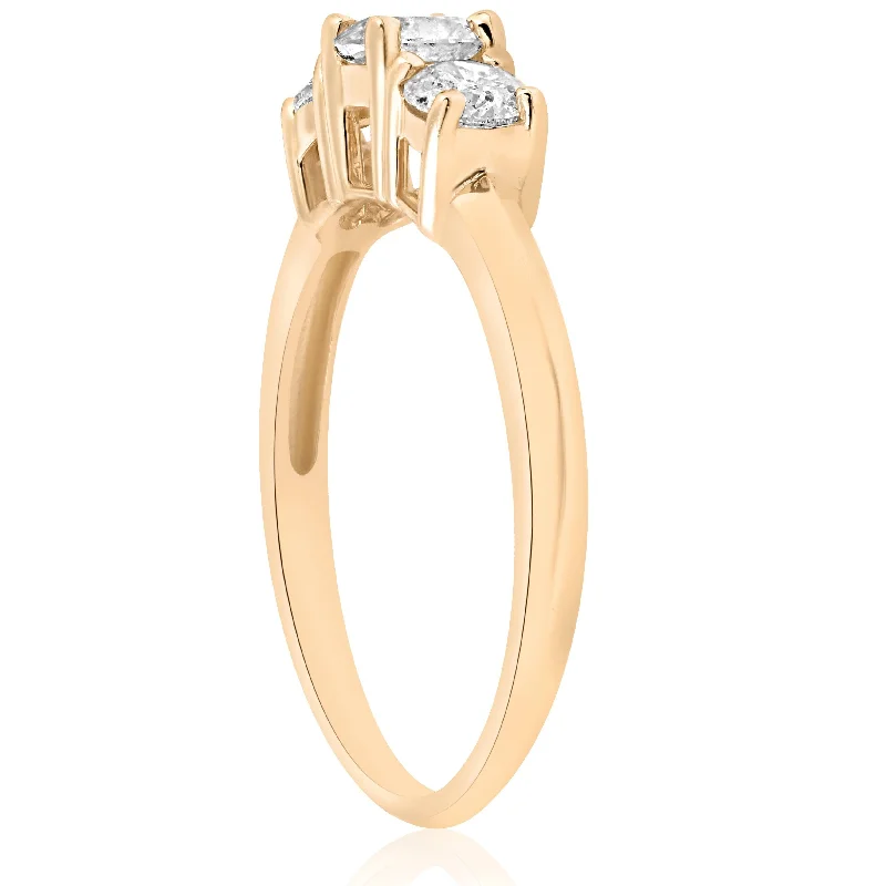 Two - Tone Gold and Silver Wedding Bands with a Twist Design for a Contemporary and Eye - Catching Style1ct Three Stone Diamond Engagement Anniversary Ring Yellow Gold