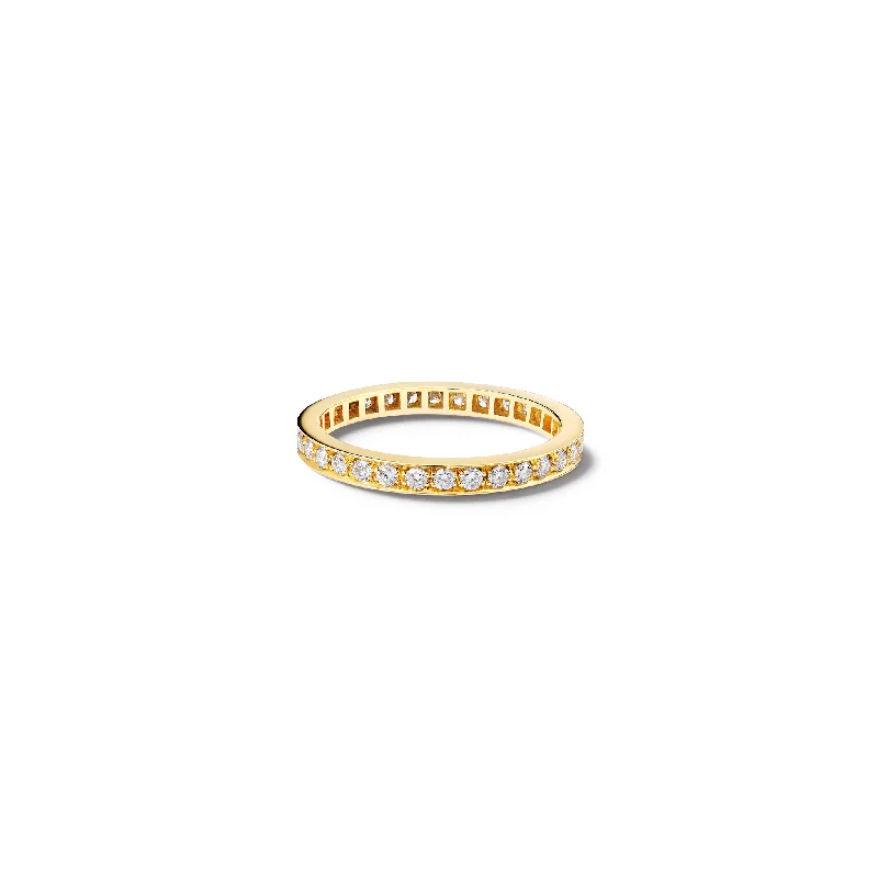 Cathedral - Style Engagement Rings with a Raised Center Stone and Intricate MetalworkAeternitas Etoile Eternity Ring 18ct Yellow Gold - Diamond