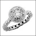 Marquise Cut Engagement Rings with a Channel - Set Diamond BandEngagement 1.5 Round Halo Ct Eternity Cubic Zirconia Cz Ring